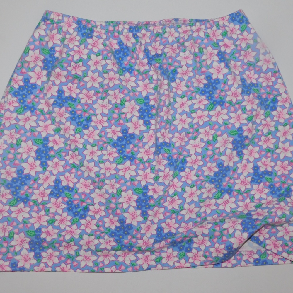 LILLY PULITZER floral stretch mini skirt Women M